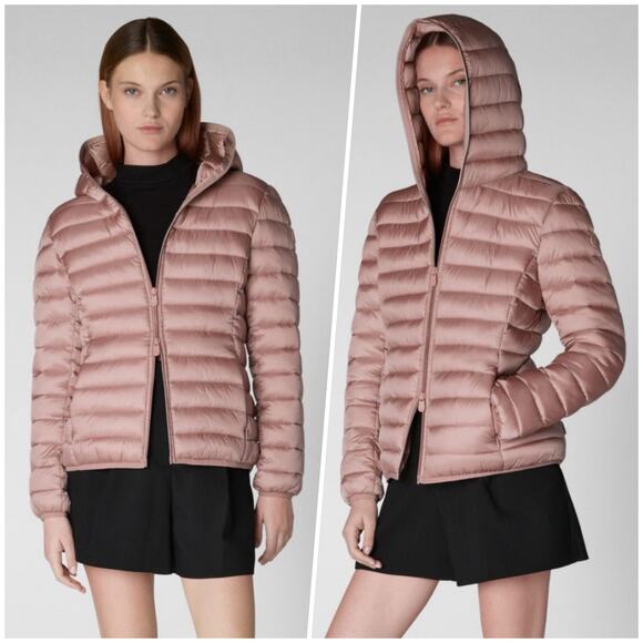 Save The Duck | Women | Alexis Pink Ultra Light Animal Free Puffer Jacket | XL - Picture 15 of 16